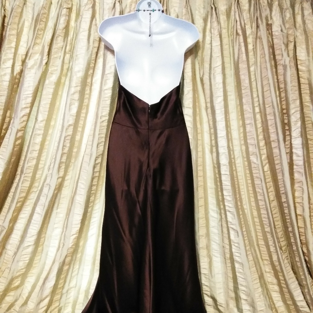 Size 8 Brown Sleeveless Dress Essentials by Allen Schwartz - Picture 6 of 8